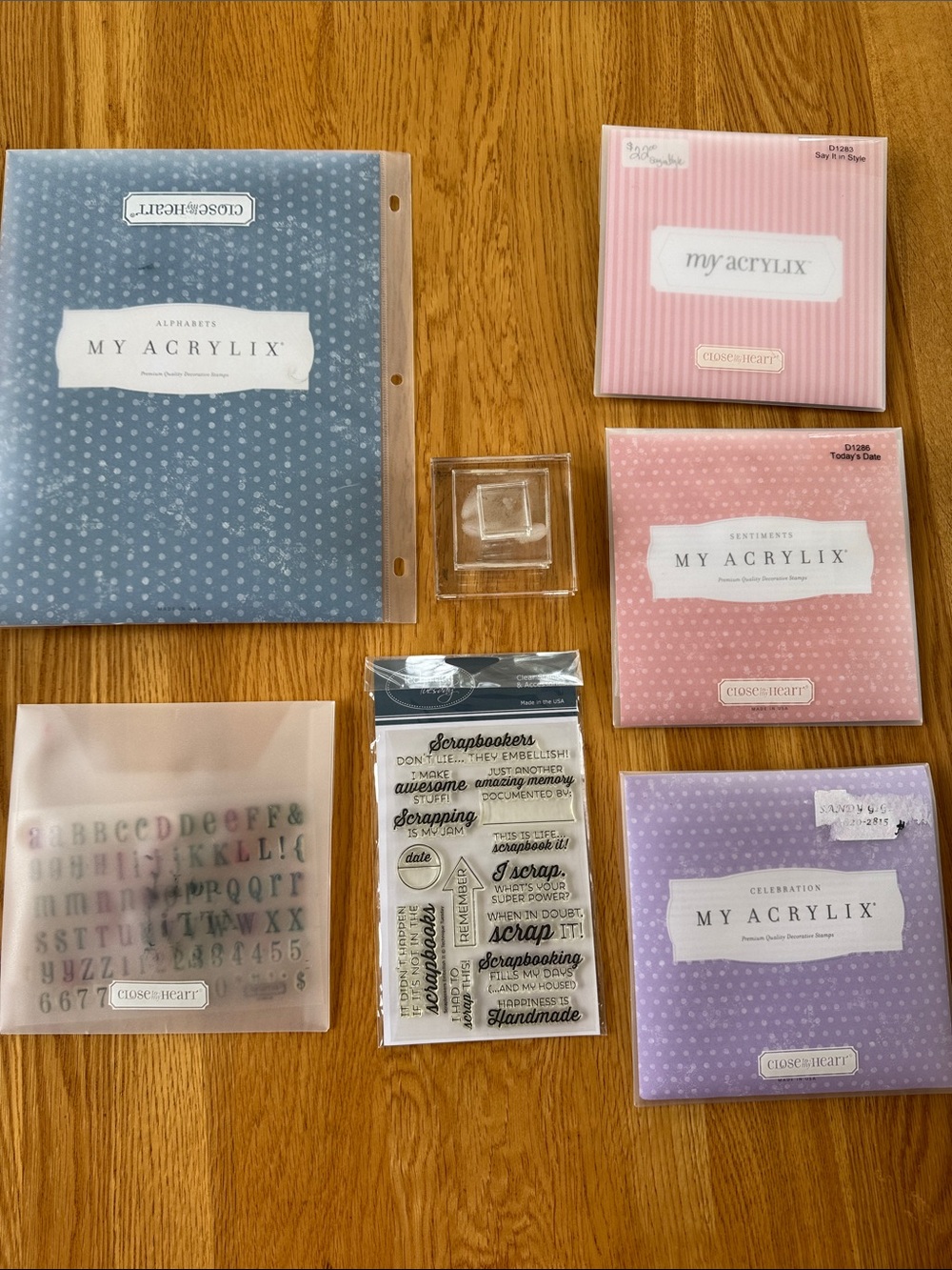 Close to my Heart My Acrylix Card Making Scrapbooking Stamp Sets and Blocks